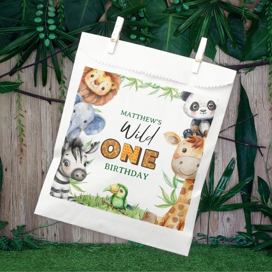 Wild One Jungle Safari 1st birthday  フェイバーバッグ