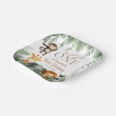 Wild One Jungle Safari 1st Birthday ペーパープレート (傾斜あり)