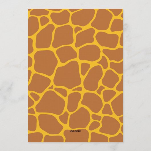 Wild One Jungle Safari 1st birthday Invitation 招待状 (裏面)