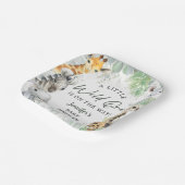 Wild One Jungle Safari Animals Baby Shower ペーパープレート (傾斜あり)