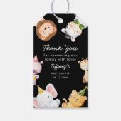Wild One Jungle Safari Baby Shower Party ギフトタグ (正面)