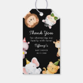Wild One Jungle Safari Baby Shower Party ギフトタグ (裏面)