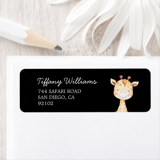 Wild One Jungle Safari Baby Shower Party ラベル (インサイチュ)