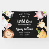 Wild One Jungle Safari Baby Shower Party 横断幕 (横)