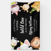 Wild One Jungle Safari Baby Shower Party 横断幕 (縦)