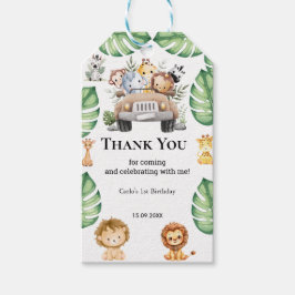 Wild One Jungle Safari Birthday for Boys ギフトタグ