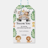 Wild One Jungle Safari Birthday for Boys ギフトタグ (裏面)