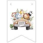 Wild One Jungle Safari Birthday for Boys バンティングフラッグ (第1の旗)