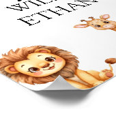 Wild One Jungle Safari Birthday for Boys ポスター (角)