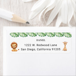 Wild One Jungle Safari Birthday for Boys  ラベル