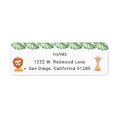 Wild One Jungle Safari Birthday for Boys  ラベル (正面)