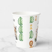 Wild One Jungle Safari Birthday for Boys 紙コップ (右)