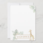Wild One Jungle Safari Birthday Invitation 招待状 (裏面)