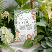 Wild One Jungle Thank You Card 招待状