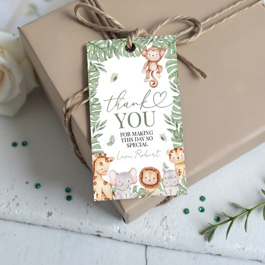 Wild One Jungle Thank You Tag ギフトタグ