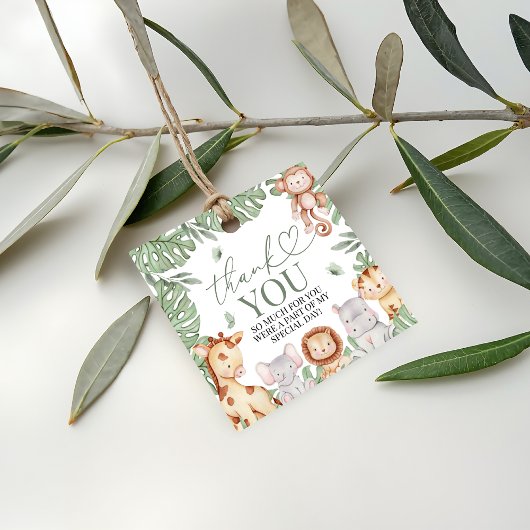 Wild One Jungle Thank You Tag フェイバータグ