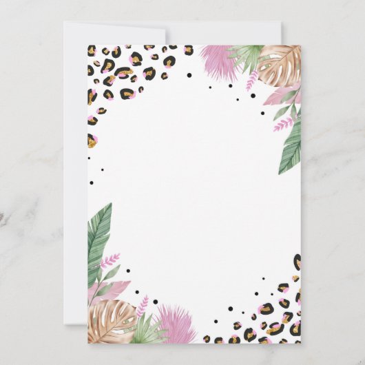 Wild One Leopard Time Capsuleノートメッセージカード サンキューカード (裏面)