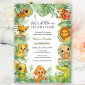  Wild One on the loose! | Boy 1st Birthday Invite 招待状