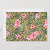 Wild One on the Way Pink Rustic Safari Baby Shower 招待状 (裏面)