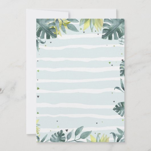 Wild One Party Animals 1st Birthday Invitation 招待状 (裏面)