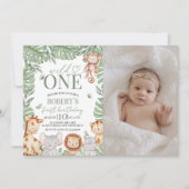 Wild One Photo Birthday Invite 招待状 (正面)