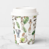 WIld one Safariをテーマにした男の子1歳の誕生日 紙コップ (裏面)