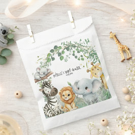 Wild One Safari かわいいジャングルの動物 ベビーシャワー フェイバーバッグ