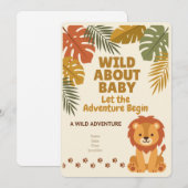 Wild One Safari | ベビーシャワーの招待状 招待状 (正面/裏面)