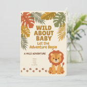 Wild One Safari | ベビーシャワーの招待状 招待状 (スタンド正面)