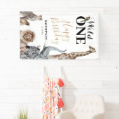 Wild One Safari 初めての誕生日パーティー 横断幕 (インサイチュ)