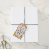 Wild One Safari 女子の誕生日 ピンク ゴールド エクリュ ギフトタグ (より糸付き)