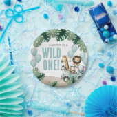 Wild One Safari 1st Birthday ペーパープレート (パーティー)