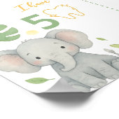 Wild One Safari 1st Birthday Milestone Sign ポスター (角)