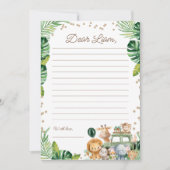 Wild One Safari 1st Birthday Time Capsule Cards 招待状 (正面)