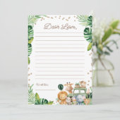 Wild One Safari 1st Birthday Time Capsule Cards 招待状 (スタンド正面)