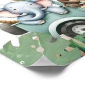 Wild One Safari 1st Birthday Welcome ポスター (角)