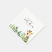 Wild One Safari Animal Baby Shower  スタンダードカクテルナプキン (角)