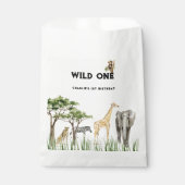 Wild One Safari Animal Birthday Party フェイバーバッグ (正面)