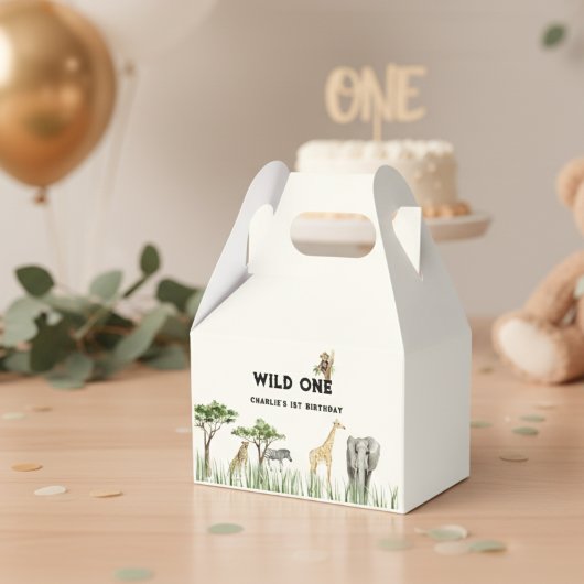 Wild One Safari Animal Birthday Party フェイバーボックス