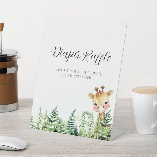 Wild One Safari Animal Diaper Raffle  台座サイン (インサイチュ)