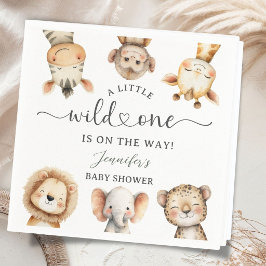 Wild One Safari Animals Baby Shower スタンダードカクテルナプキン