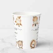 Wild One Safari Animals Baby Shower 紙コップ (右)