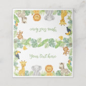 Wild One Safari Animals Birthday Food Tent プレイスカード (外部開封)