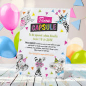 Wild One Safari Animals Birthday Time Capsule Sign 台座サイン