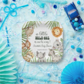 Wild One Safari Animals Boy Baby Shower ペーパープレート (パーティー)