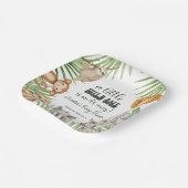 Wild One Safari Animals Boy Baby Shower ペーパープレート (傾斜あり)