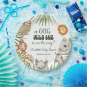 Wild One Safari Animals Boy Baby Shower ペーパープレート (パーティー)
