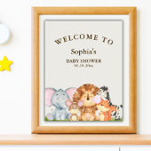Wild One Safari Baby Shower ポスター