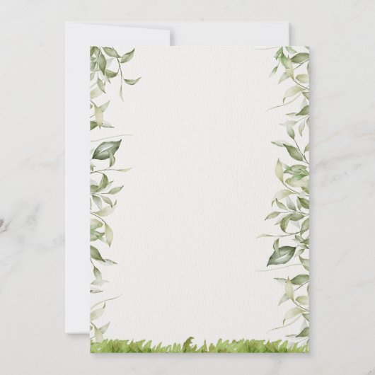 Wild One Safari Baby Shower 招待状 (裏面)