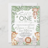 Wild One Safari Baby Shower Invite 招待状 (正面)